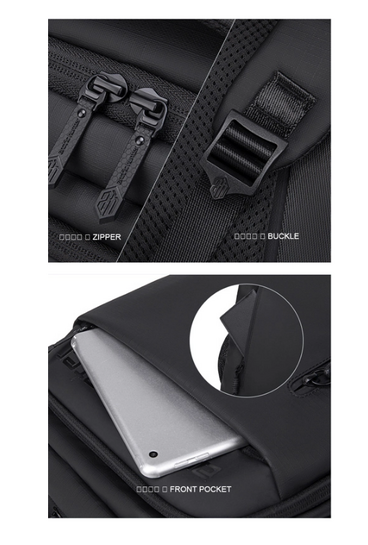 ARCTIC HUNTER τσάντα πλάτης B00534 με θήκη laptop 15.6", 21L, μαύρη