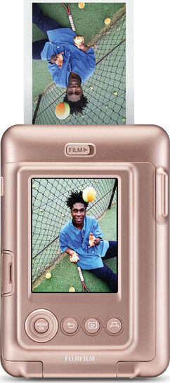 Fujifilm Instax Mini Liplay instant camera blush gold