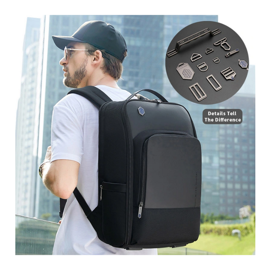 ARCTIC HUNTER τσάντα πλάτης B00403 με θήκη laptop 15.6", USB, 19L, γκρι