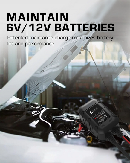 BYGD φορτιστής & συντηρητής μπαταρίας αυτοκινήτου S5000, 6V/2A 12V/5A