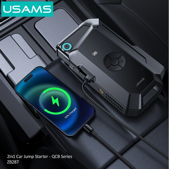 USAMS εκκινητής μπαταρίας & συμπιεστής αέρος ZB287, 12V/1000A, 150PSI, 8000mAh