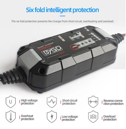 BYGD φορτιστής & συντηρητής μπαταρίας αυτοκινήτου F3500, 6-12V/3.5A