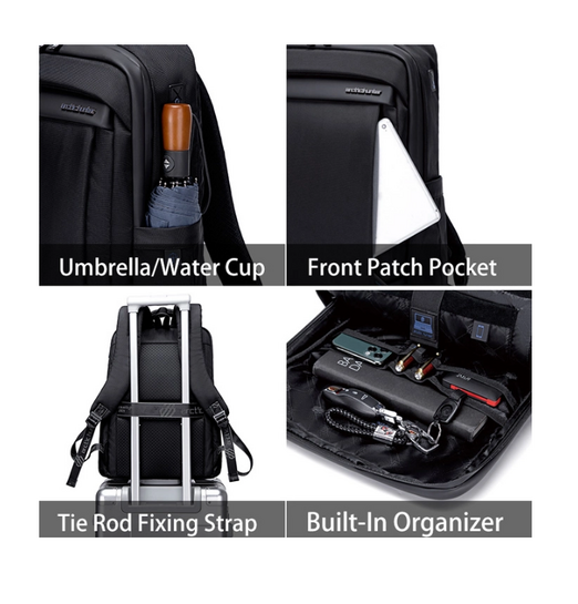 ARCTIC HUNTER τσάντα πλάτης B00478 με θήκη laptop 15.6", 18L, μαύρη