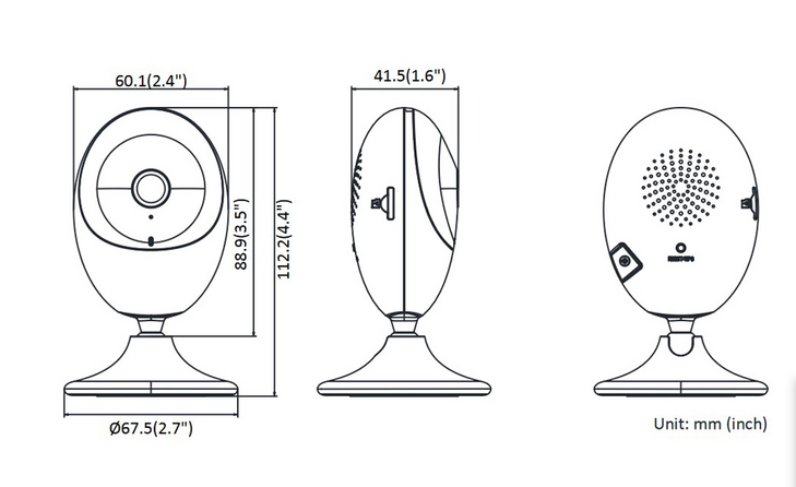 HIKVISION HIWATCH smart camera U1, Wi-Fi, IR, 2MP Full HD, 2.0 mm