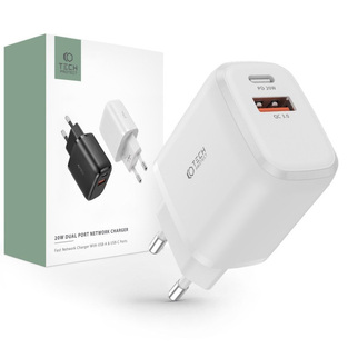 TECH-PROTECT TRAVEL CHARGER C20W 2 PORT PD20W/QC3.0 white