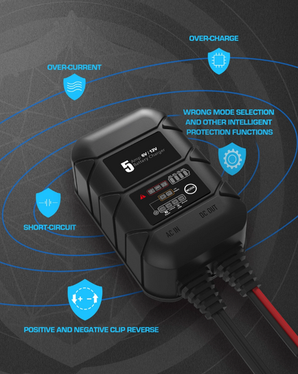 BYGD φορτιστής & συντηρητής μπαταρίας αυτοκινήτου S5000, 6V/2A 12V/5A