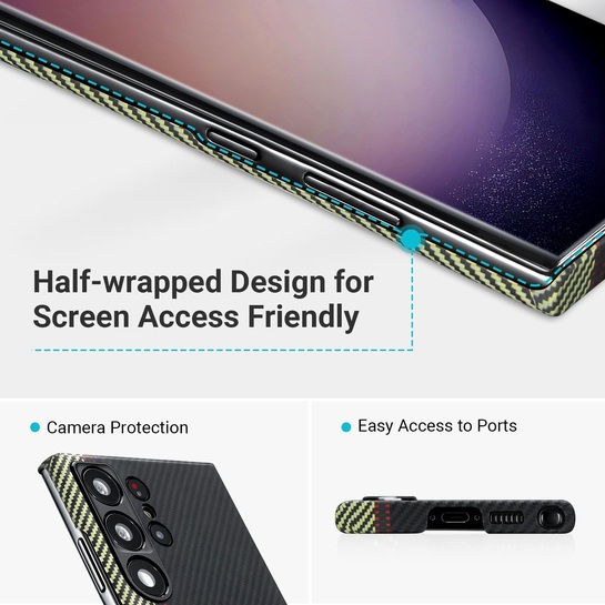 Pitaka Fusion Weaving MagEZ Case 3 - MagSafe Θήκη Aramid Fiber Body Samsung Galaxy S23 Ultra - 0.95mm - 600D - Overture
