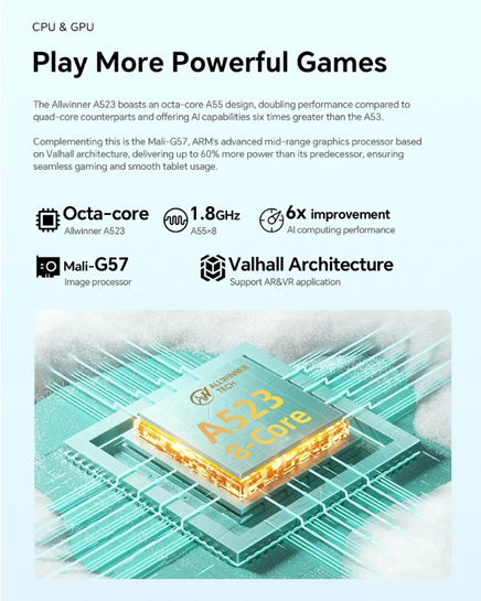 TECLAST tablet P30, 10.1", 4/64GB, Android 14, 6000mAh, μπλε