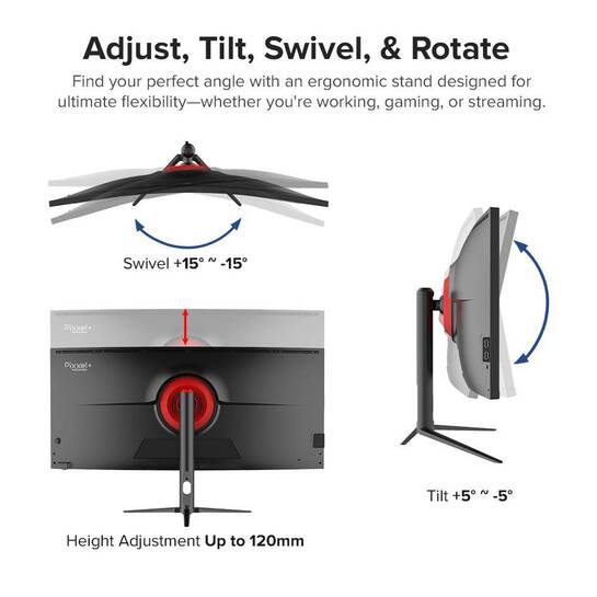 ARMAGGEDDON CURVED ULTRA WIDE GAMING MONITOR 34' PIXXEL+ XTREME SERIES SUPER G180 G-SYNC BLACK