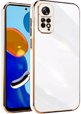Bodycell Gold Plated - Θήκη Σιλικόνης Xiaomi Redmi Note 11 4G / Redmi Note 11S - White