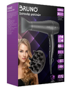 BRUNO σεσουάρ μαλλιών AC BRN-0155, 2200W, με φυσούνα, μαύρο