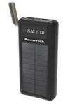 POWERTECH ηλιακό power bank PT-1084 με καλώδια & οθόνη, 20000mAh, μαύρο