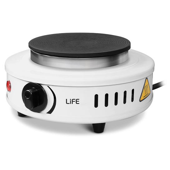 LIFE MATAKI White Επιτραπέζια ηλεκτρική εστία, 500W.