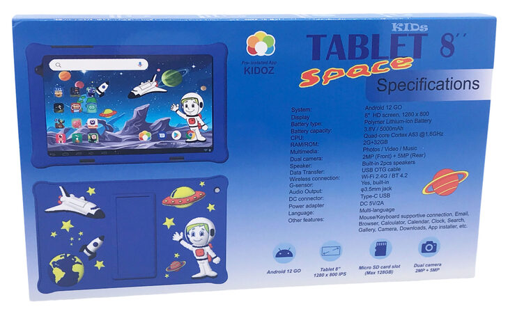 LAMTECH KID TABLET 8′ 4GB+64GB ANDROID 12 GO SPACE