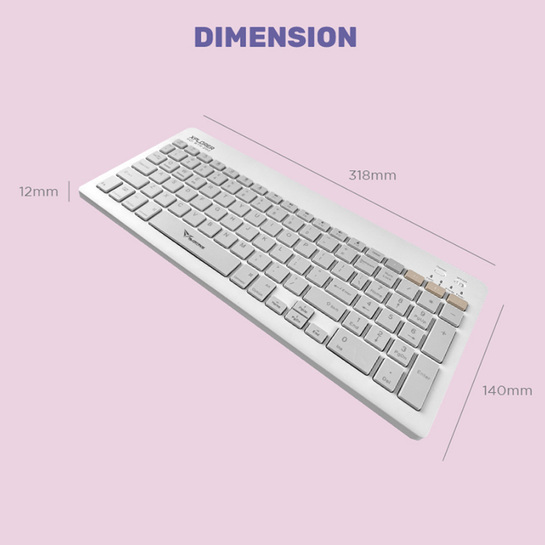 ALCATROZ WIRELESS KEYBOARD XPLORER GO! BTR 200 MIST