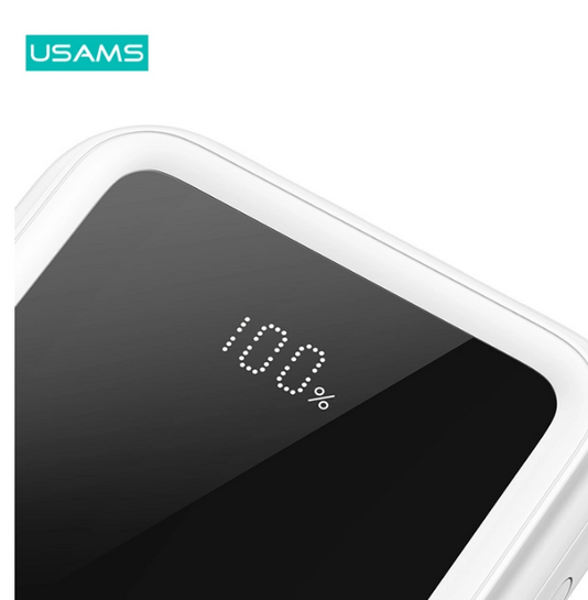 USAMS power bank US-CD194 με καλώδια, 5x έξοδοι, 10000mAh, 10W, μαύρο