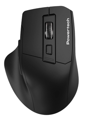 POWERTECH wireless mouse PT-1272, USB receiver, 1600DPI, black