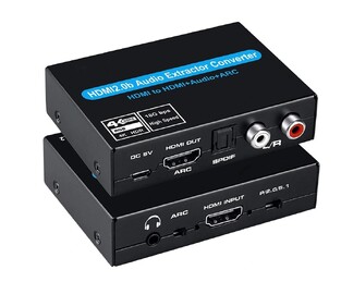 POWERTECH converter CAB-H154 από HDMI σε HDMI, 3.5mm & 2x RCA, 4K