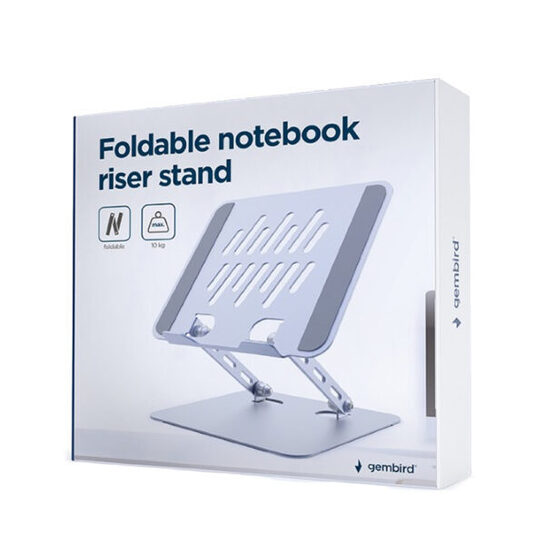 GEMBIRD FOLDABLE NOTEBOOK RISER STAND FOR 15.6' DEVICES SPACEGREY NBS-D1-04