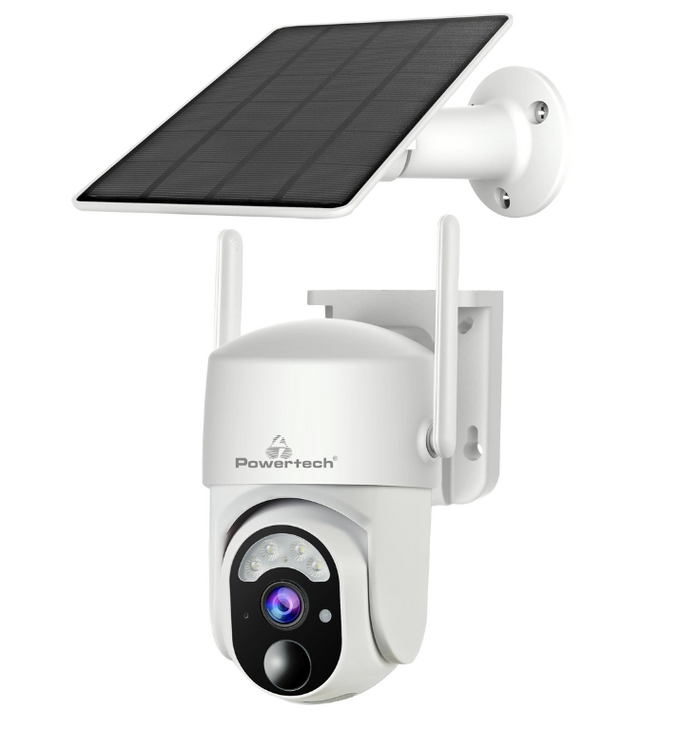 POWERTECH smart ηλιακή κάμερα PT-1177, 4MP, WiFi, SD, PTZ, IP65