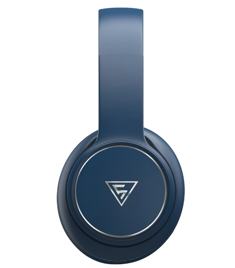 DOQAUS headphones DESIGN 3, ασύρματα & ενσύρματα, Φ40mm, 600mAh, μπλε