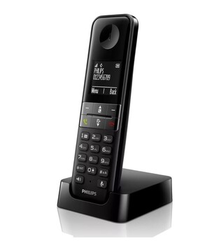 PHILIPS ασύρματο τηλέφωνο D4701B/34, με ελληνικό μενού, μαύρο