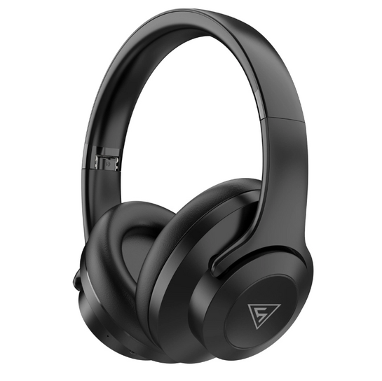 DOQAUS headphones DESIGN 2, ασύρματα & ενσύρματα, Φ40mm, 600mAh, μαύρα
