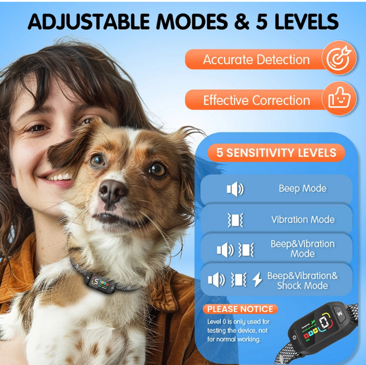 POWERTECH ηλεκτρικό κολάρο εκπαίδευσης σκύλου PT-1396 για αποτροπή γαυγίσματος