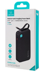 USAMS power bank CD224 με καλώδιο USB-C, 2x θύρες εξόδου, 10000mAh, 20W, μαύρο