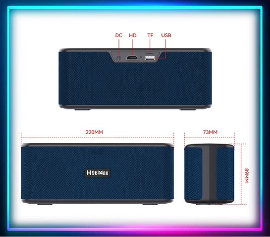 H96 MAX TV Box & ηχείο M7, RK3528, 8K, 4/32GB, WiFi, Bluetooth, Android 13