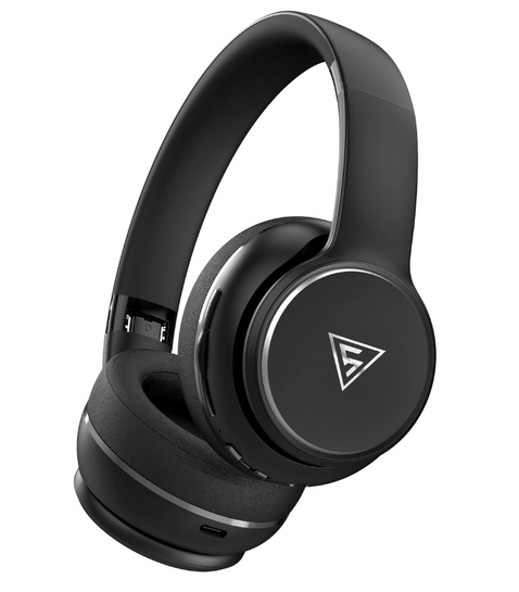 DOQAUS headphones DESIGN 3, ασύρματα & ενσύρματα, Φ40mm, 600mAh, μαύρα