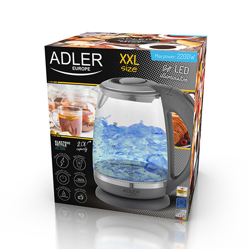 ADLER GLASS KETTLE 2,0L  AD1286