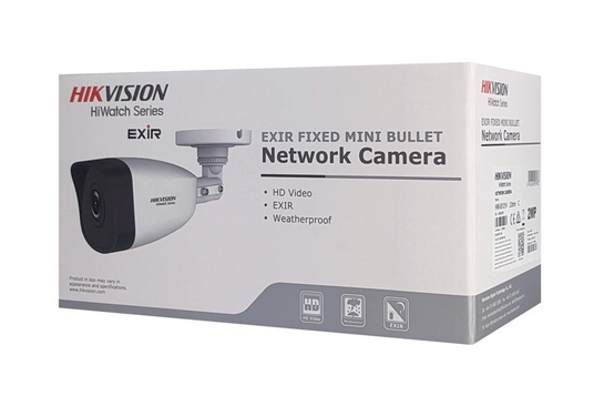 HIKVISION HIWATCH IP κάμερα HWI-B140H, 2.8mm, 4MP, Η.265, IP67, PoE