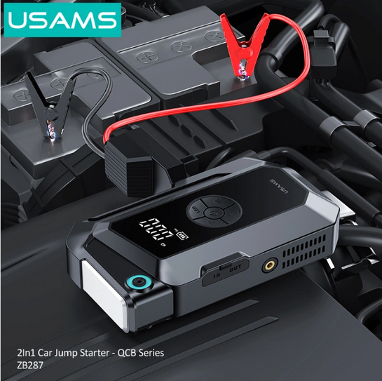 USAMS εκκινητής μπαταρίας & συμπιεστής αέρος ZB287, 12V/1000A, 150PSI, 8000mAh