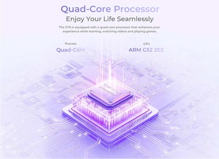 OUKITEL tablet OT6, 10.1" FHD+, 4/64GB, 8000mAh, Android 13, γκρι