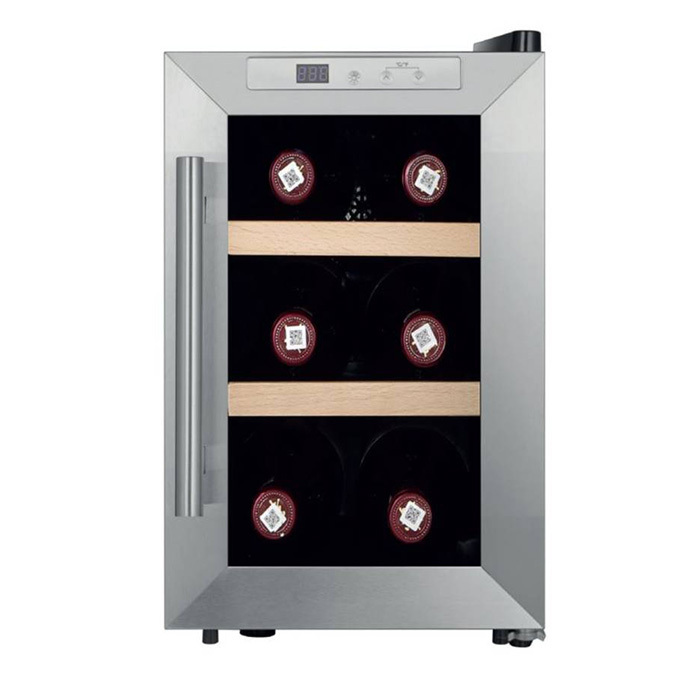 PROFI COOK PC-WK 1231 Συντηρητής κρασιών χωρητικότητας 6 μπουκαλιών (17L) σε μαύρο/ασημί χρώμα, 21.6W.