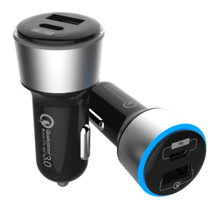 ROCKROSE φορτιστής αυτοκινήτου Ranger PQ, 2x USB, 36W, 3A, μαύρος