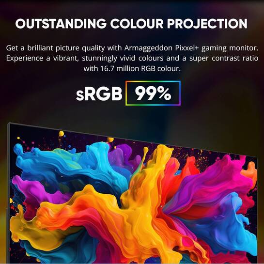 ARMAGGEDDON GAMING MONITOR 27' PIXXEL+ XTREME SERIES SUPER G120 BLACK