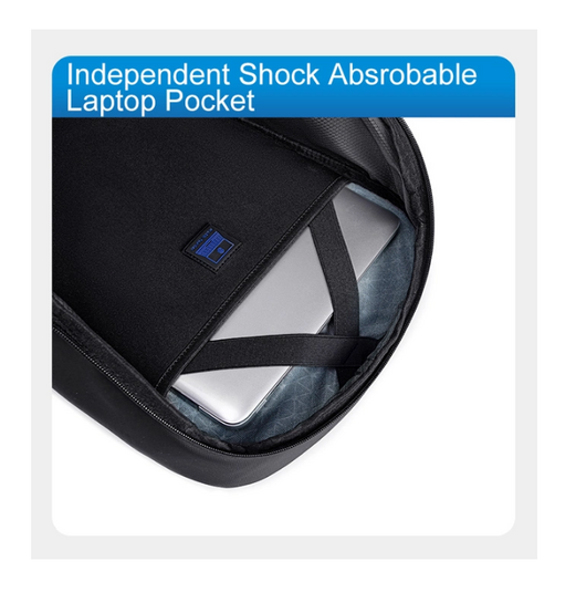 ARCTIC HUNTER τσάντα πλάτης B00559 με θήκη laptop 15.6", 21L, μαύρη