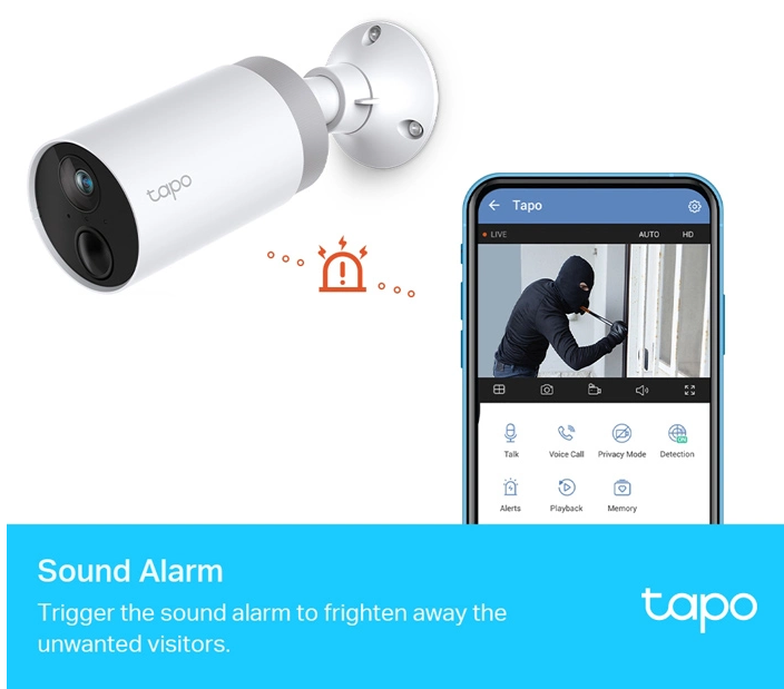 TP-LINK 2x smart κάμερες Tapo C400S2 με hub, μπαταρίας, 1080p, WiFi, V.1