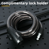 DELI κλειδαριά ποδηλάτου με κλειδί DL508062, Φ12mm, 1m, μαύρη