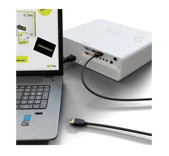 GOOBAY καλώδιο HDMI με Ethernet 51819, 4K 3D, 10.2Gbit/s, 1.5m, μαύρο