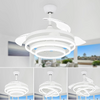 POWERTECH ανεμιστήρας οροφής HLL-0107 με LED φως, 72W, Φ106x50cm, λευκός