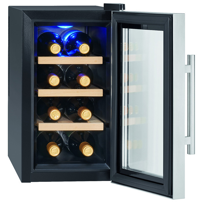 PROFI COOK PC-WK 1233 Συντηρητής κρασιών χωρητικότητας 8 μπουκαλιών (23L) σε μαύρο/ασημί χρώμα, 21.7W.