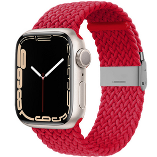 Crong Wave Band - Premium Υφασμάτινο Πλεκτό Λουράκι Apple Watch Ultra/SE/8/7/6/5/4 (49/45/44mm) - Red