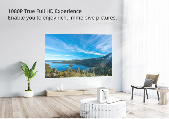 MECOOL smart βιντεοπροβολέας KP2, 1080p FHD, 600 ANSI, Wi-Fi, λευκός
