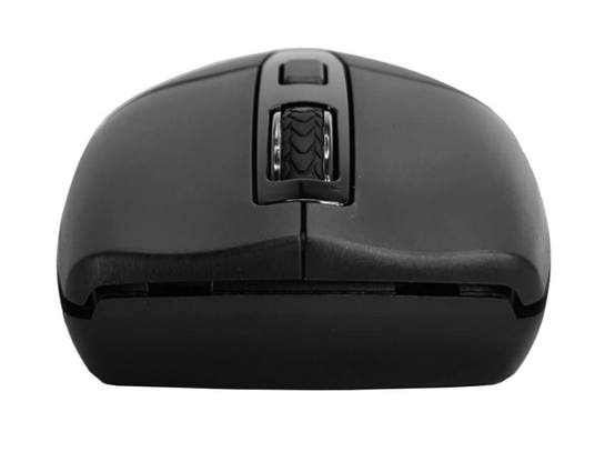 POWERTECH ασύρματο ποντίκι PT-1294, USB δέκτης, έως 1600DPI, μαύρο