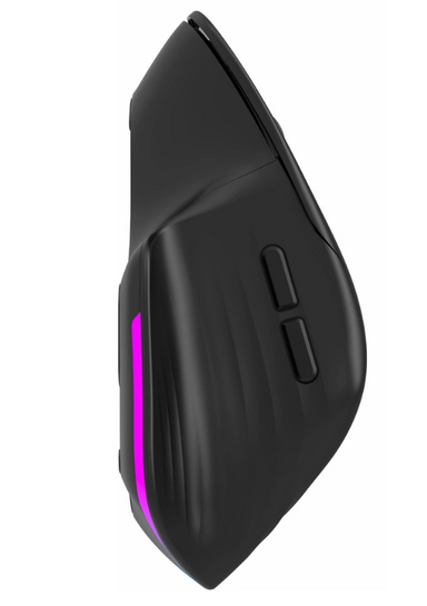 POWERTECH ασύρματο gaming ποντίκι PT-1253, 2.4GHz & Bluetooth, 2000DPI, 650mAh, RGB, μαύρο