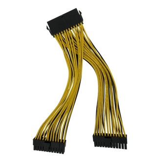 POWERTECH καλώδιο μητρικής 24pin σε 2x 24pin CAB-W042, 0.20m