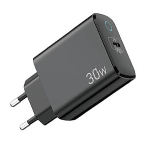 LAMTECH FAST CHARGER TYPE-C PD30W BLACK  LAM112730